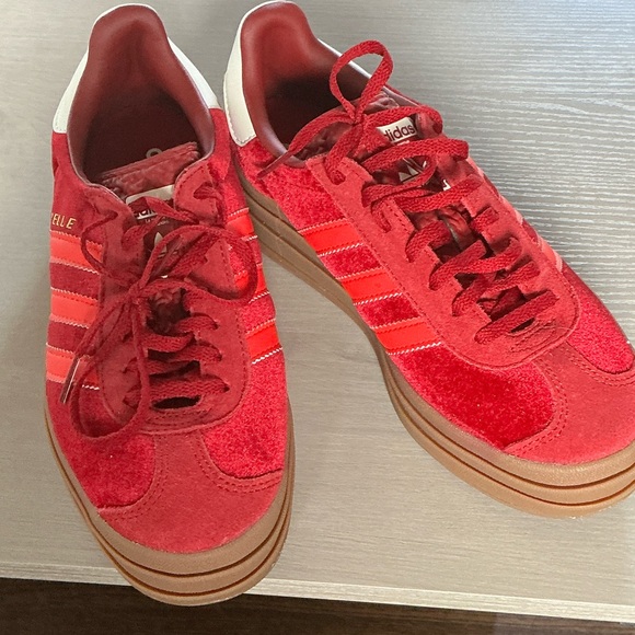 adidas Shoes - Adidas Gazelle Red Suede Gazelle Sneakers